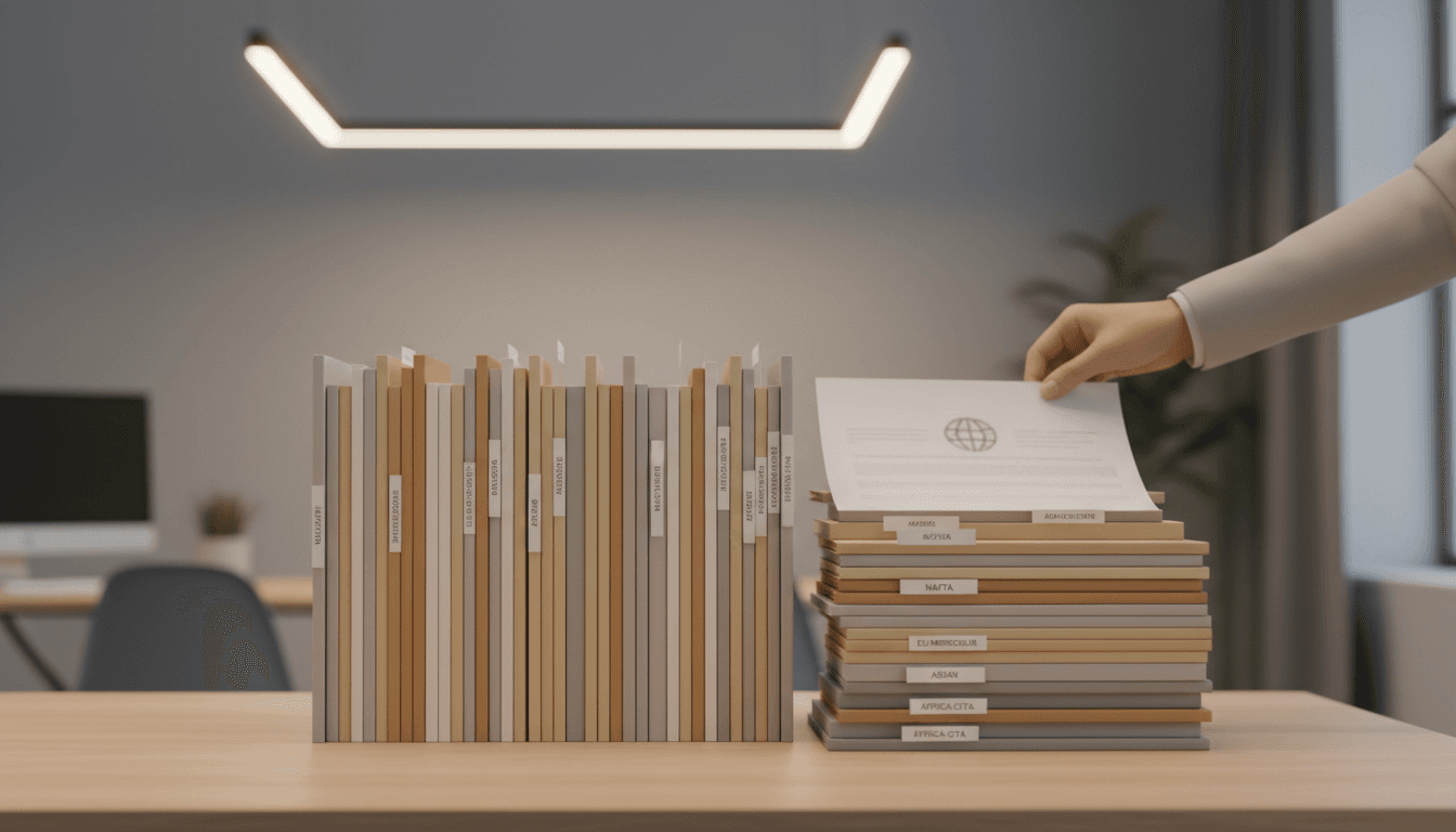 Organized trade compliance documentation and filing system