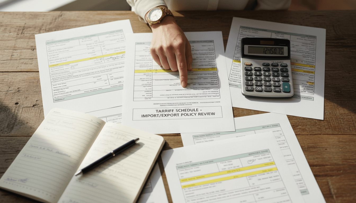 Tariff policy documents and trade regulations analysis