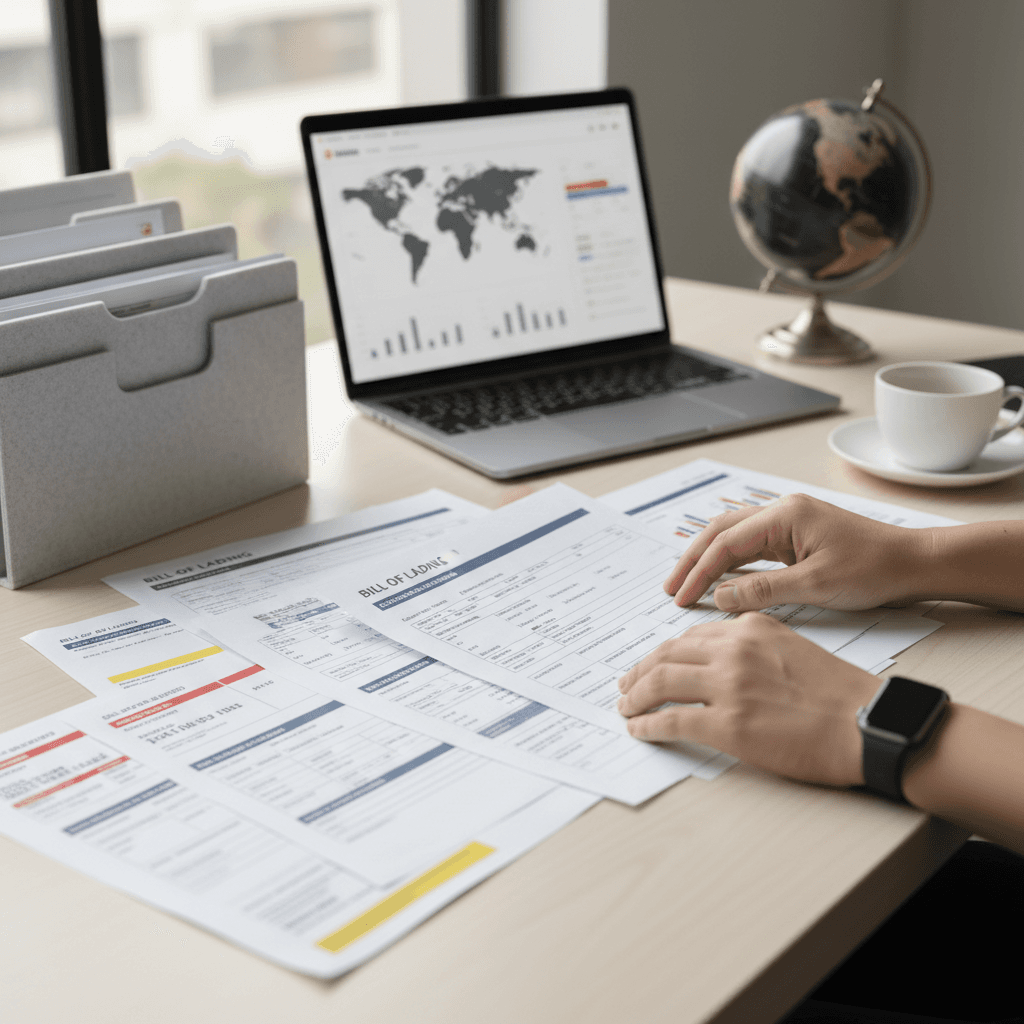 JPMS founder Joshua Murry reviewing trade documents at workspace